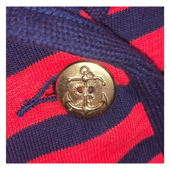 CAbi 224 Au Revoir Yacht Club Red Blue Stripe Nautical Preppy Jacket Blazer S - Picture 9 of 11
